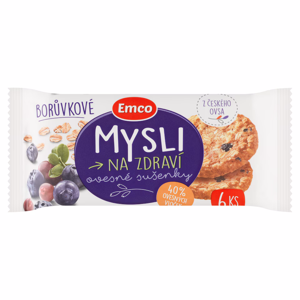 Emco mysli ovesné sušenky  Borůvkové